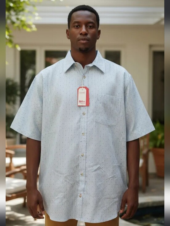 Bruno Milano Other - Relaxed Light Blue Short-Sleeve Button-Down Shirt
